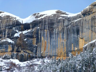 Vertical color cliff photo