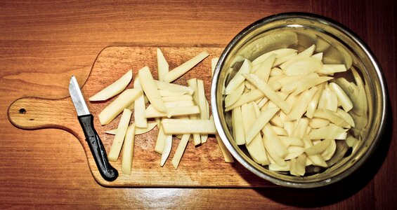 Potato french fries vegetables photo