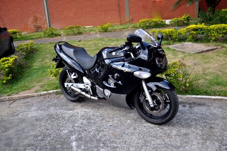 Black motor motorcycle photo