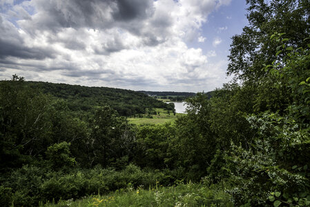 Overlook landscape under the clouds at Indian Lake County Park photo