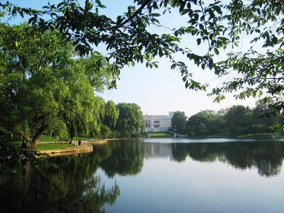 Wade Lagoon landscape in Cleveland, Ohio photo