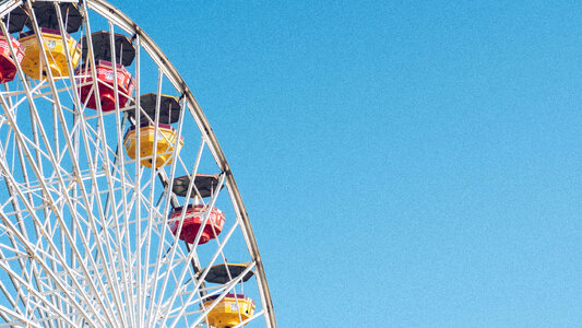 Ferris Wheel over Blue Sky photo