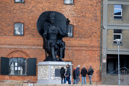 Tourists Admiring the First Black Woman Monument in Copenhagen