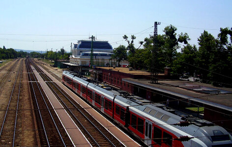 Railway Station in Godollo, Hungary photo