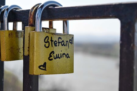 Heart love padlock