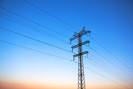 High-voltage tower photo