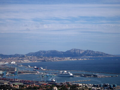 Landscape of the Port of Marseille, France photo