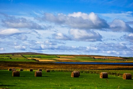 Scotland sky hay