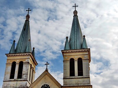 Catholic church tower religion photo
