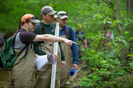 FWS employees surveying and assessing rivers and streams-1