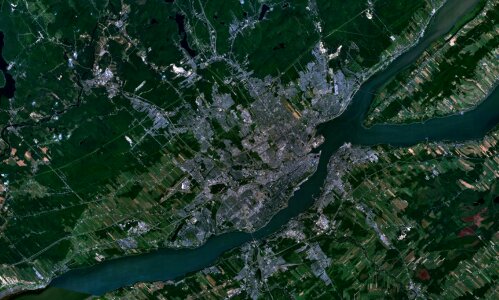 Satellite Image of Quebec City, Canada photo