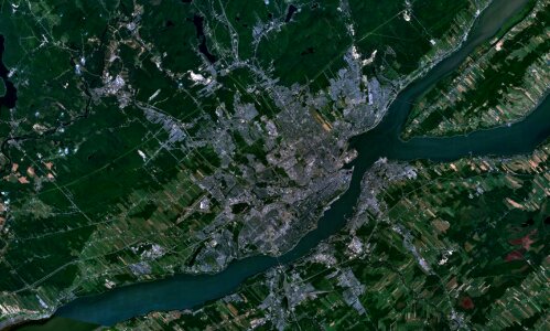 Satellite Image of Quebec City, Canada