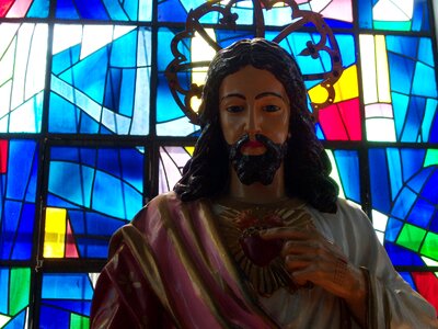 Jesus image stained glass