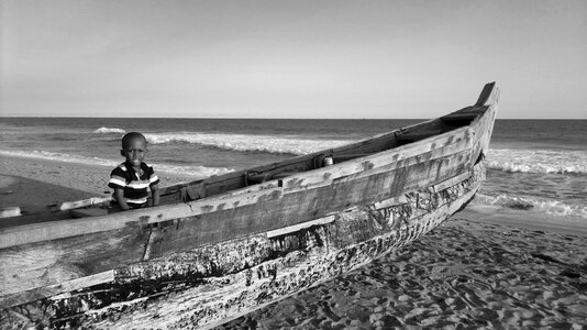 Boy kid beach photo