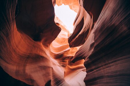 Light In Curvy Edges Of Antelope Canyon photo