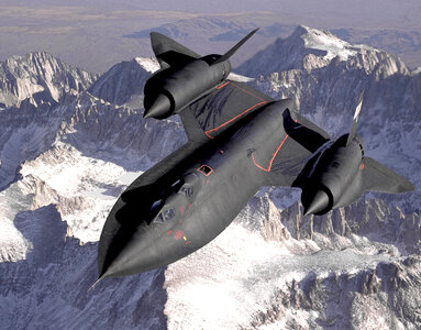 Black SR-71 Blackbird supersonic Jet photo