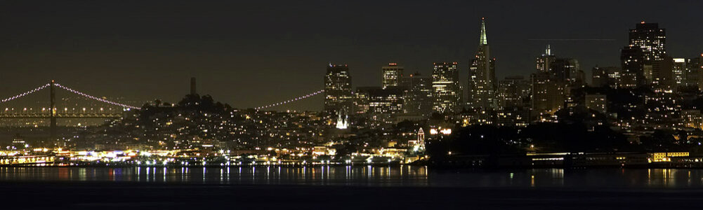 Night Time Skyline of San Francisco. California photo