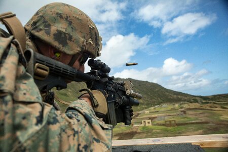 a Marine with Scout Sniper Platoon photo
