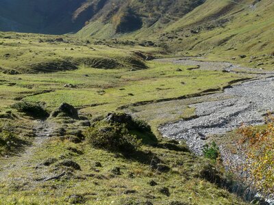 Dry valley river dehydrated