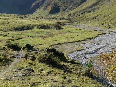 Dry valley river dehydrated photo