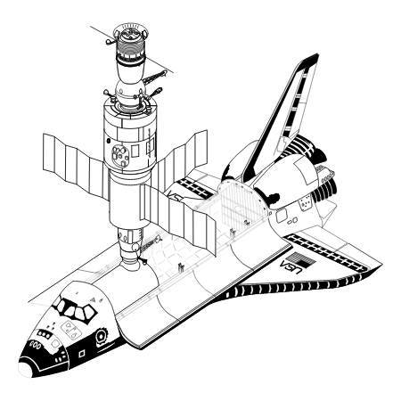 Salyut docked with Shuttle