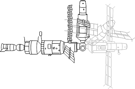 Repositioning Kvant module using Lyappa arm