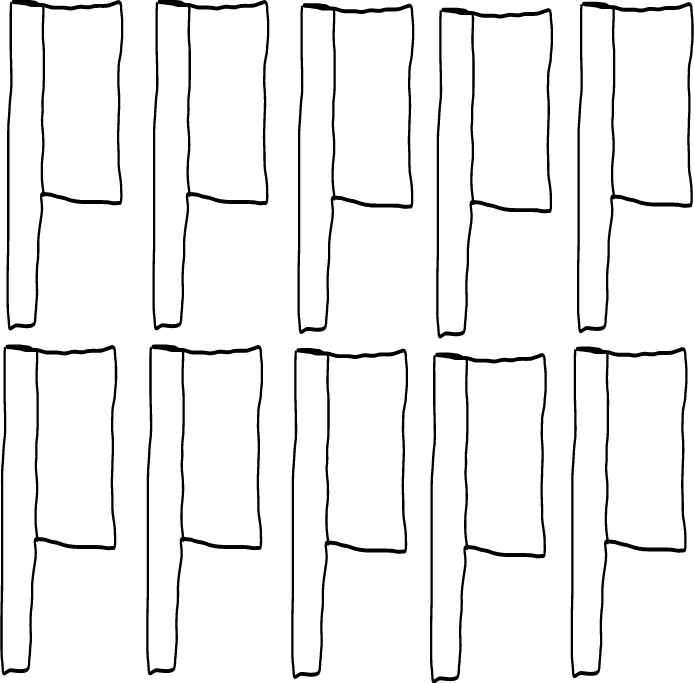 Symbol for the number 200 in Aztec numeration