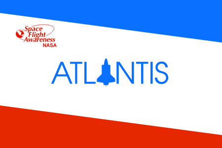 NASA Atlantis Shuttle Flag