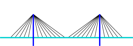 Fan-type cable-stayed bridge