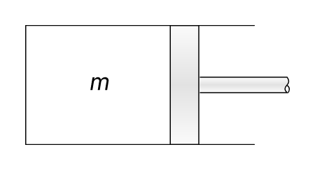 Constant mass in a piston