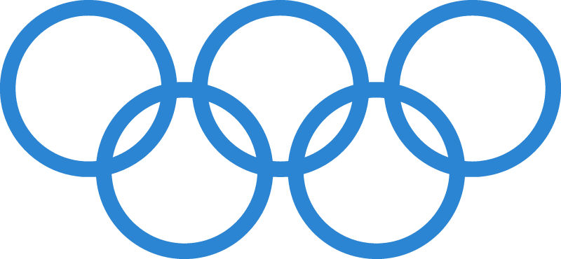 Olympic winter rings without rims