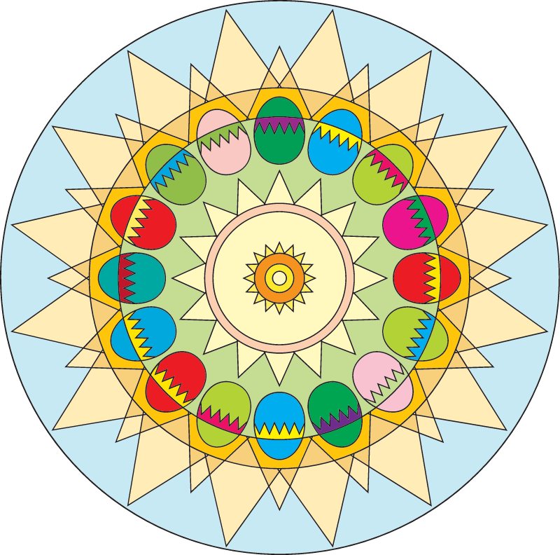 Easter egg mandala