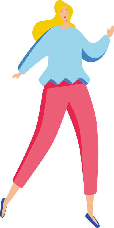 Blonde girl dance