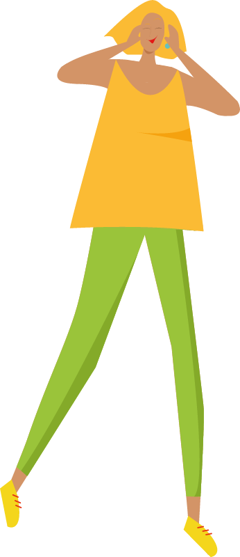 Woman fixing her hair