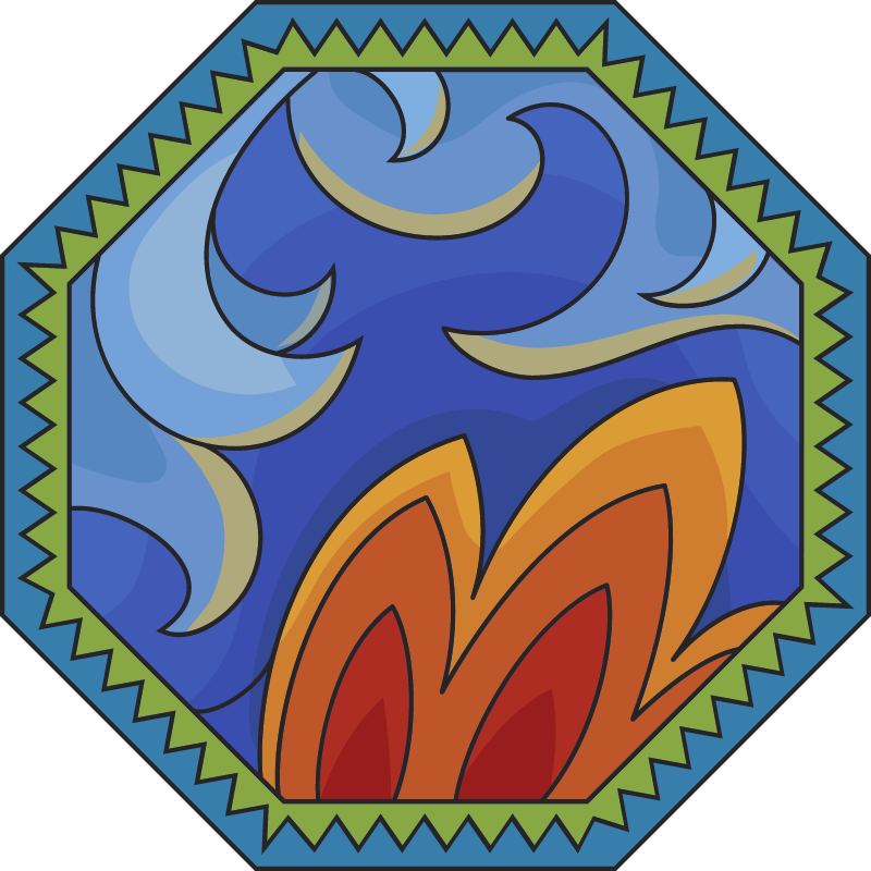 Geometric octagon ornament pattern