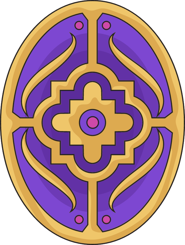 Geometric oval ornament pattern
