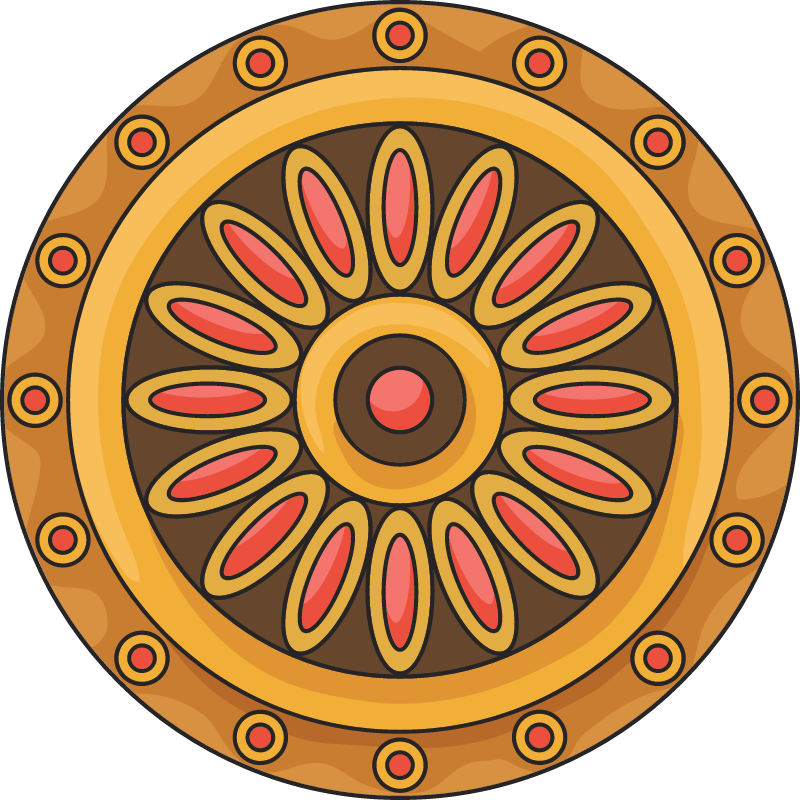 Geometric round ornament pattern