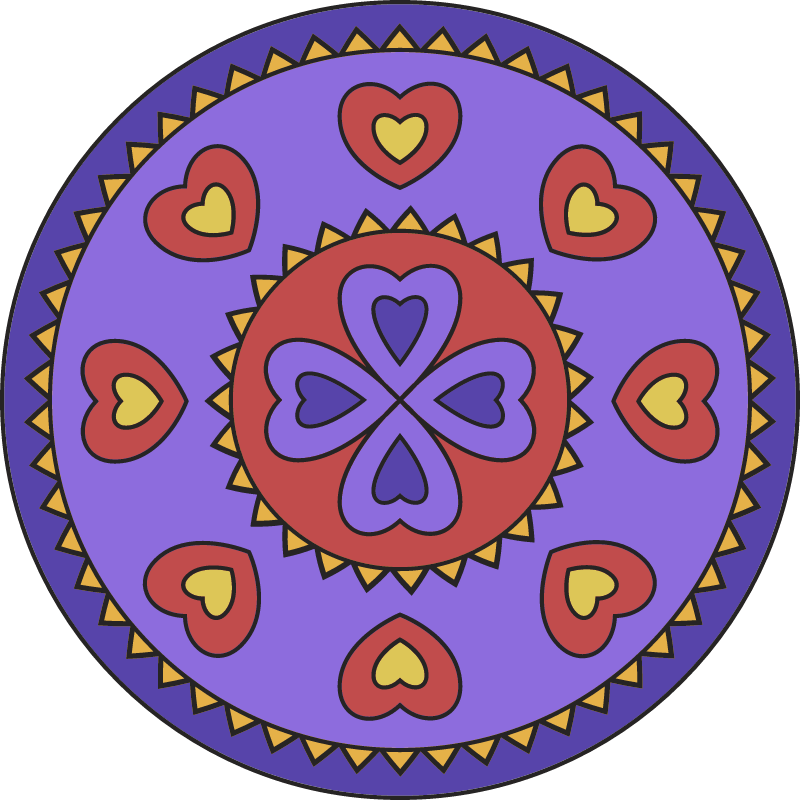 Geometric round ornament pattern