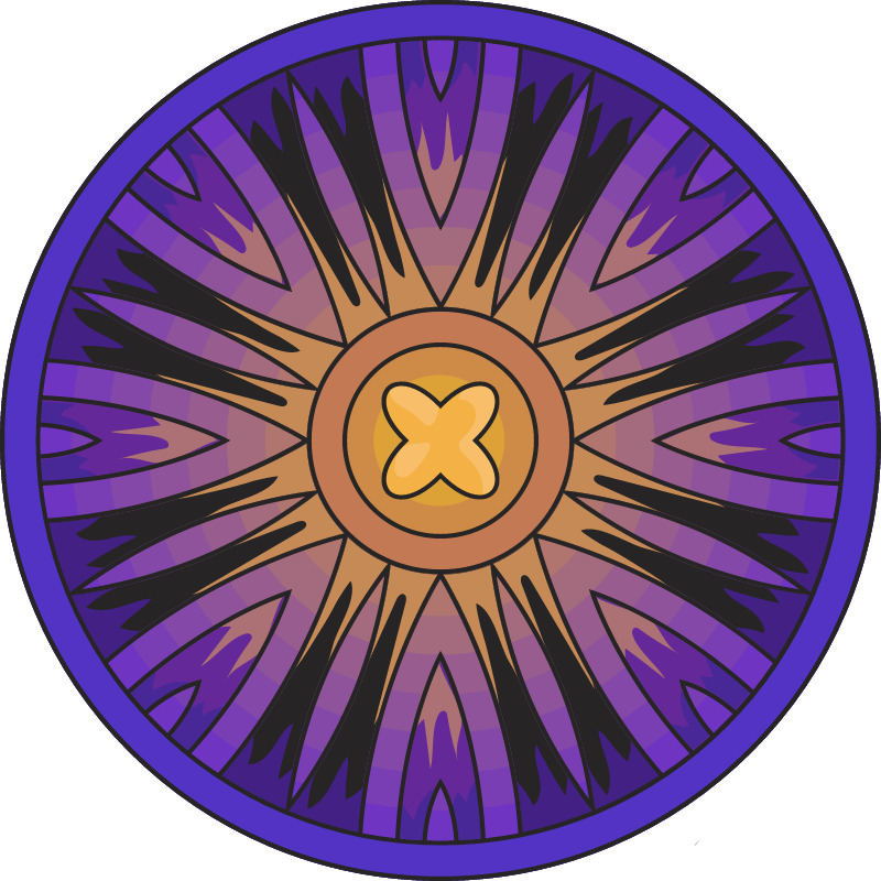 Geometric round ornament pattern