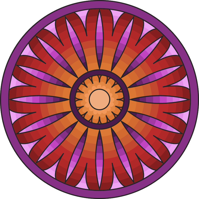 Geometric round ornament pattern