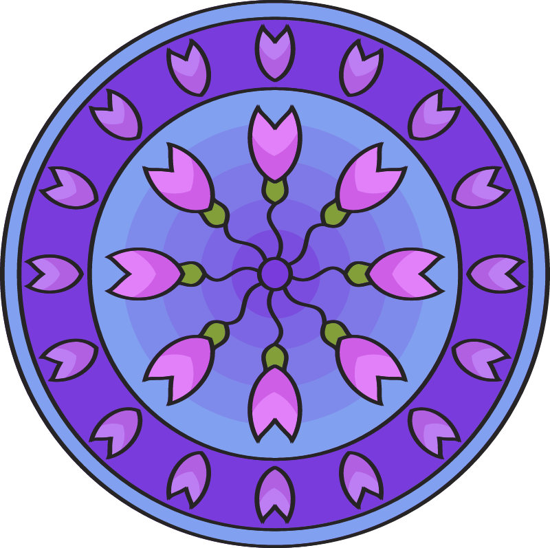 Geometric round ornament pattern