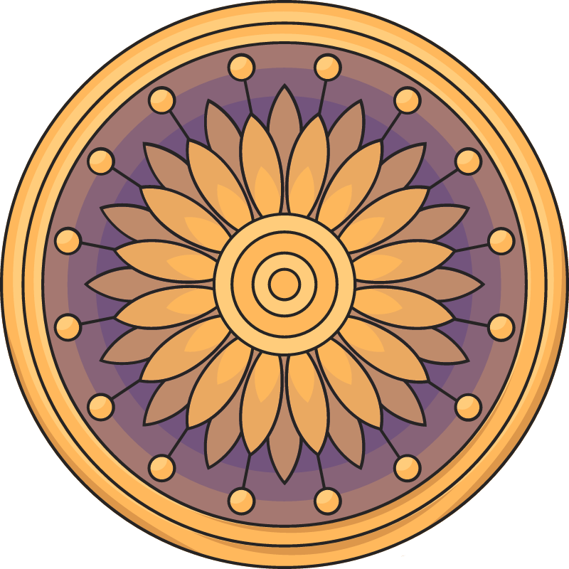 Geometric round ornament pattern