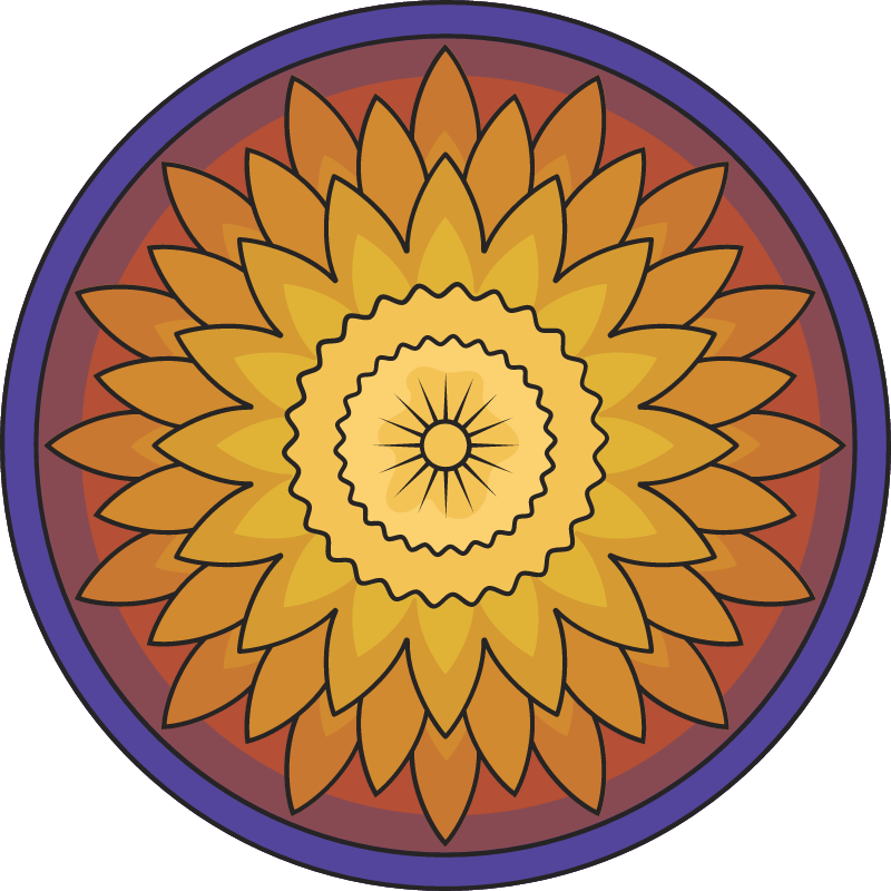 Geometric round ornament pattern