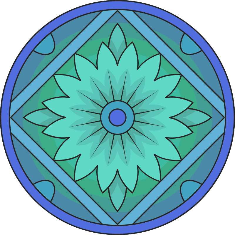 Geometric round ornament pattern