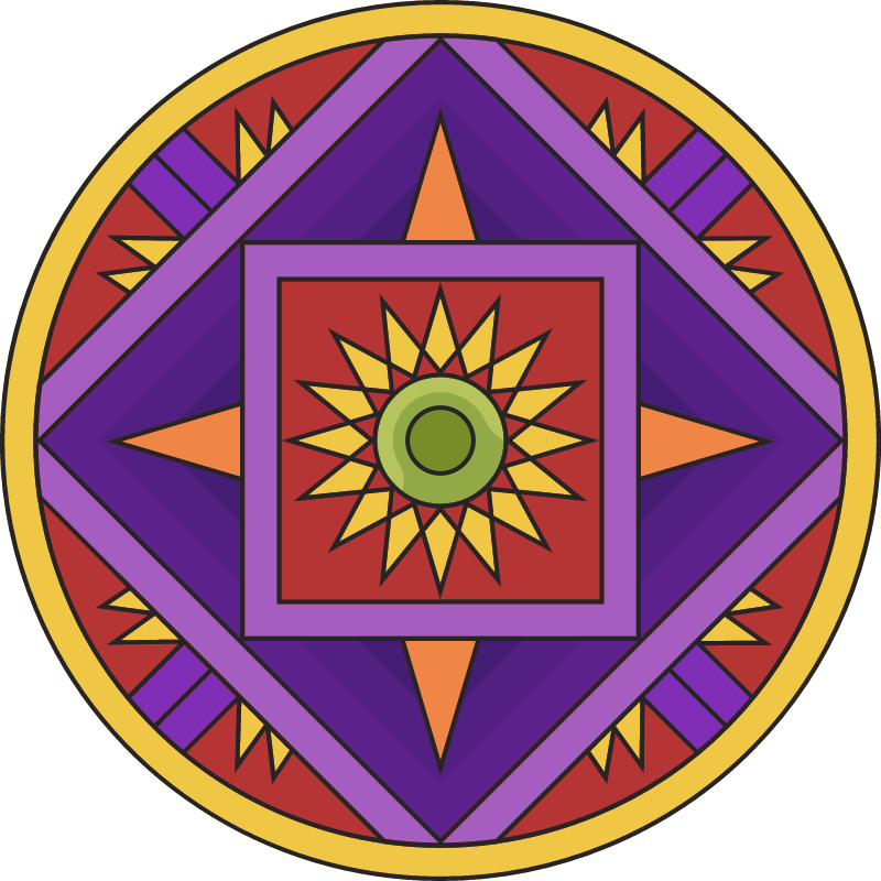 Geometric round ornament pattern
