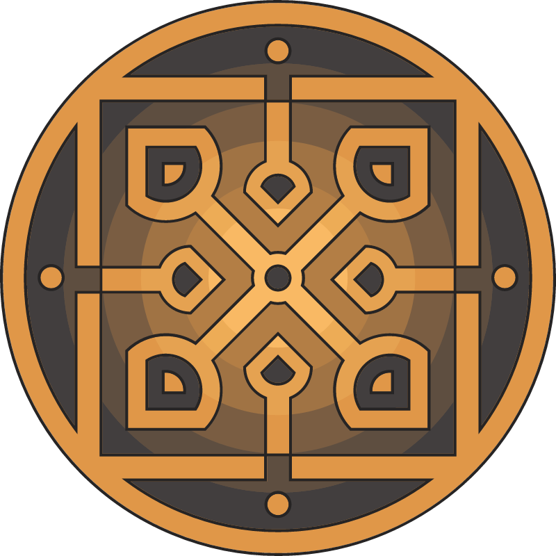 Geometric round ornament pattern