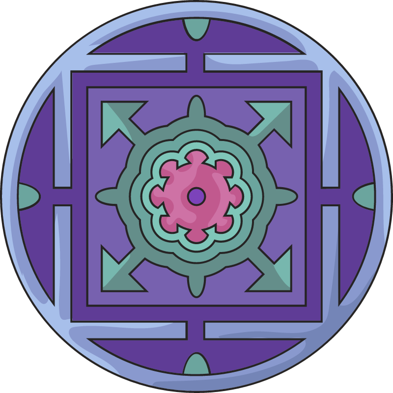 Geometric round ornament pattern