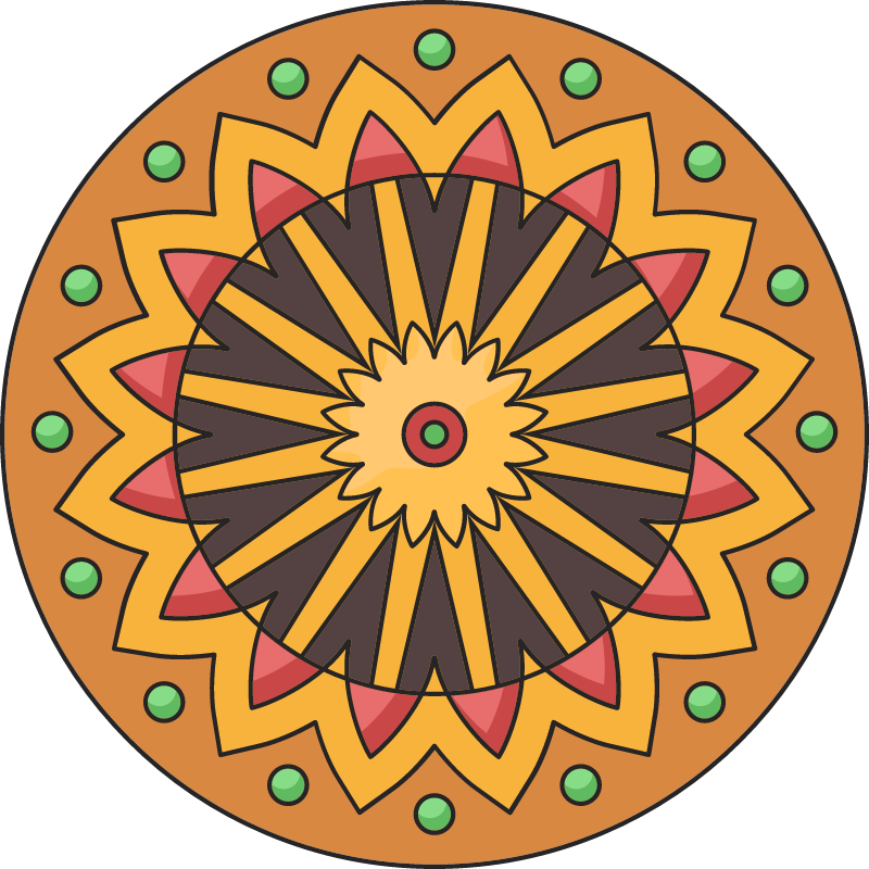 Geometric round ornament pattern