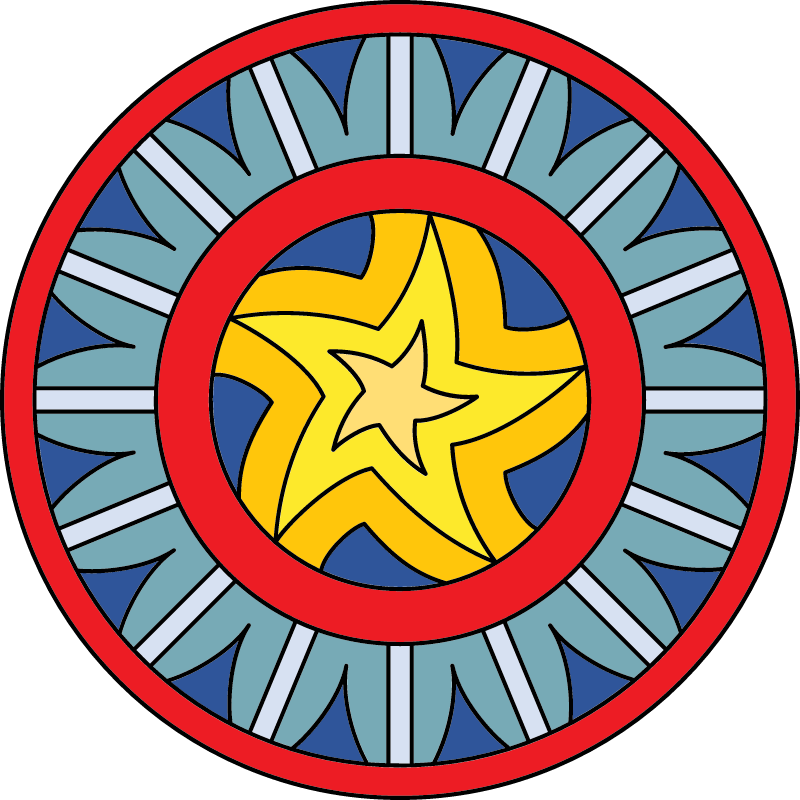 Geometric round ornament pattern