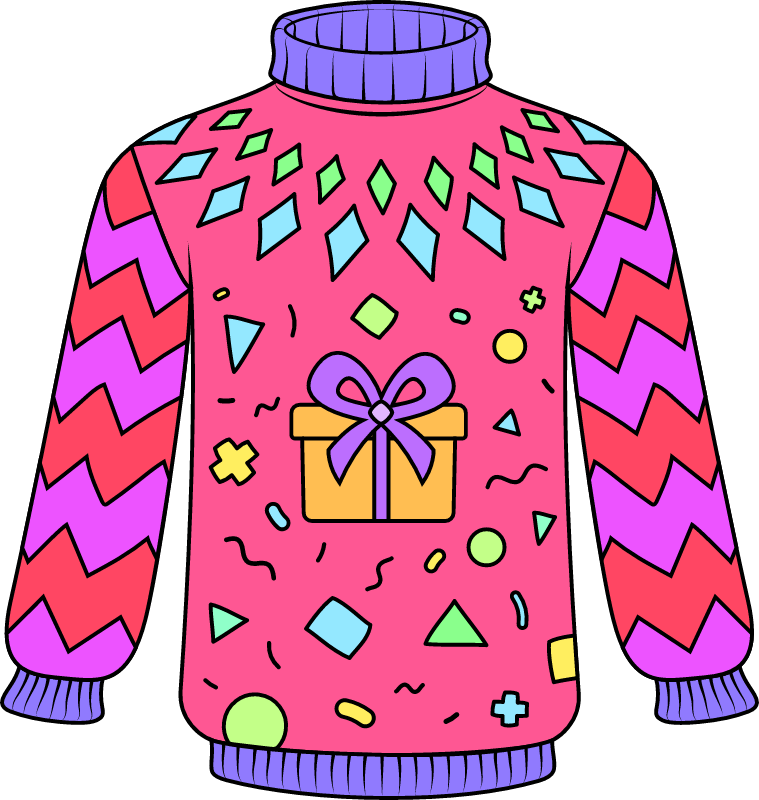  Сhristmas Ugly Sweater with gift